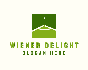 Flag Golfing Course logo design