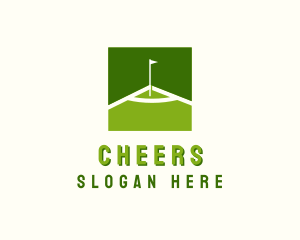 Green Flag - Flag Golfing Course logo design
