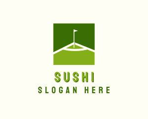 Flag Golfing Course logo design