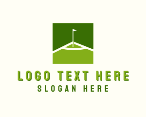 Hole - Flag Golfing Course logo design