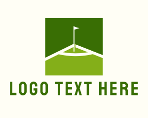 Putt - Green Golf Course logo design