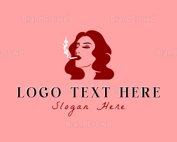 Cigarette Smoke Woman Logo