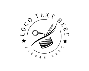 Grooming - Barbershop Hairstylist Salon logo design