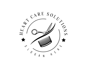 Barbershop Hairstylist Salon logo design