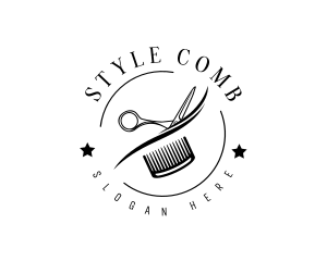 Barbershop Hairstylist Salon logo design