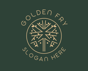 Golden Tree Nature logo design