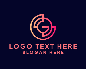 Gradient - Digital Network Letter G logo design