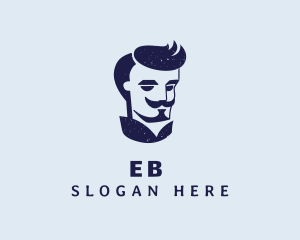 Male Mustache Barber Logo