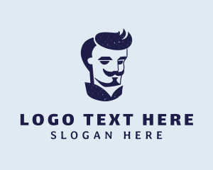 Icon - Male Mustache Barber logo design