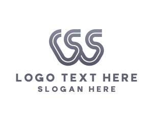 Line - Stripe Media Advertising Letter W logo design