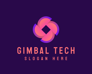 Fintech Pinwheel Tech logo design