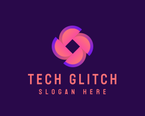 Fintech Pinwheel Tech logo design