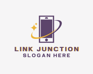 Connection - Mobile Phone Orbit logo design