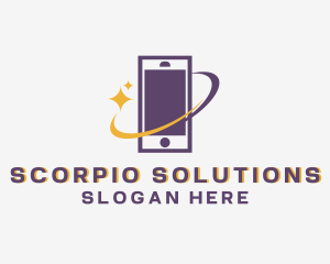 Mobile Phone Orbit logo design