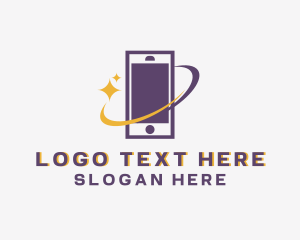Receiver - Mobile Phone Orbit logo design