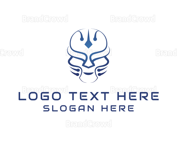 Cyborg Helmet Mask Logo