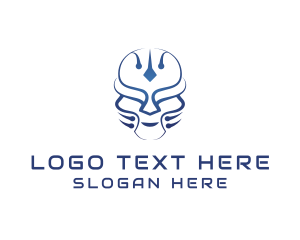 Cyborg Helmet Mask Logo