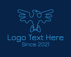 Gamepad - Eagle Game Controller logo design