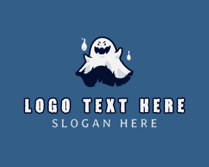 Angry - Spooky Ghost Avatar logo design