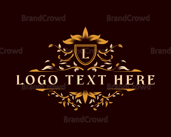 Floral Luxury Crest Logo