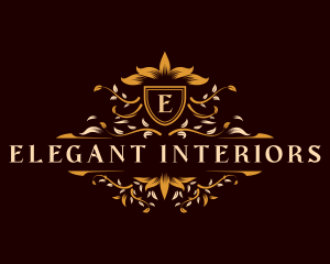 Floral Luxury Crest logo design