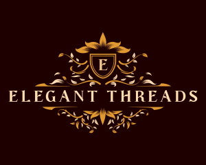 Floral Luxury Crest logo design