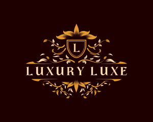 Floral Luxury Crest logo design