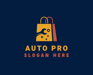 Mall - Wrench Tool Shopping Bag logo design