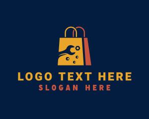 Mall - Wrench Tool Shopping Bag logo design