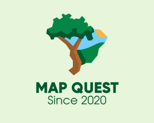 Brazilian Nature Map  logo design