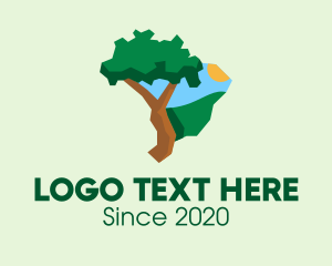 Brazilian - Brazilian Nature Map logo design