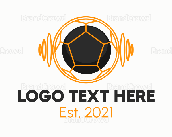 Futuristic Soccer Ball Logo