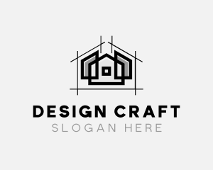 Architect - House Architect Blueprint logo design