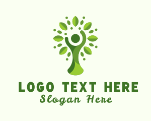 Agriculture - Human Tree Wellness Yoga logo design