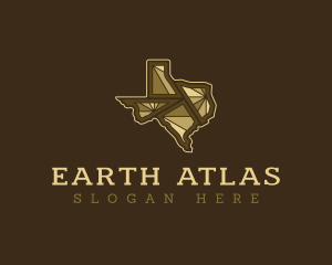 Geography - Texas Map Geography logo design