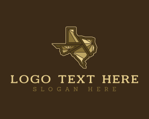 Country - Texas Map Geography logo design