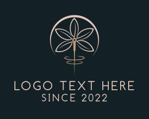 Traditional - Flower Acupuncture Needle logo design