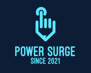 Blue Hand Power logo design