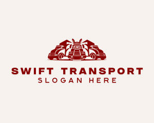 Trucking Logistics Transport logo design