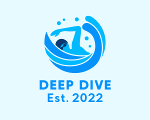 Dive - Freestyle Swimmer Swimming logo design