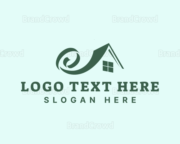 Home Roofing Ribbon Logo