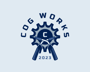 Welding Cog Fabrication logo design