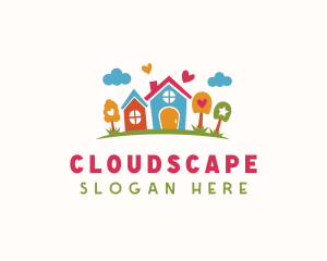 Clouds - Preschool Kindergarten Daycare logo design