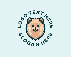 Pomeranian Dog Grooming Logo