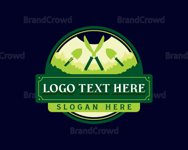 Hedge Shears Shovel Logo