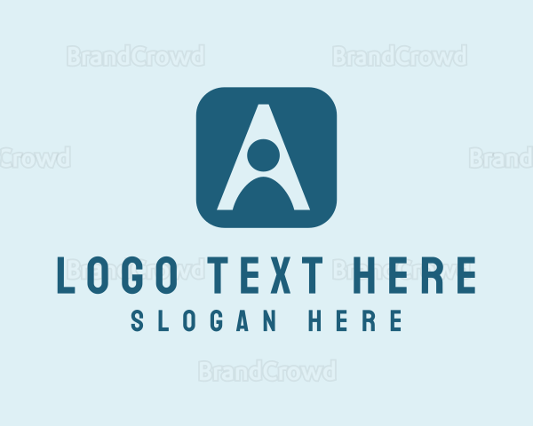 Human Letter A App Logo