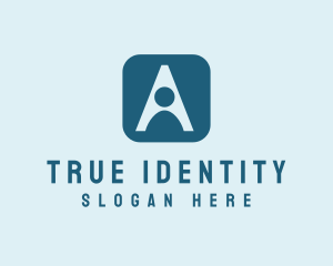 Identity - Human Letter A App logo design