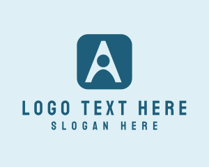 Profile - Human Letter A App logo design