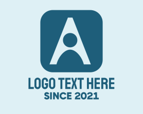 Employee - Human Letter A App logo design