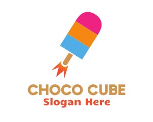 Sweet - Ice Popsicle Rocket logo design